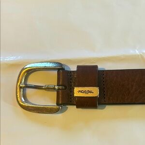 Fossil Dark Brown Leather Belt